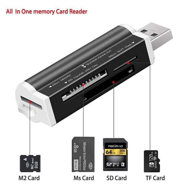 USB 2.0 Micro SD Card Reader for Micro SD Card TF Card Adapter Plug and Play for Laptop Desktop TF Lash Micro SD Micro SDHC