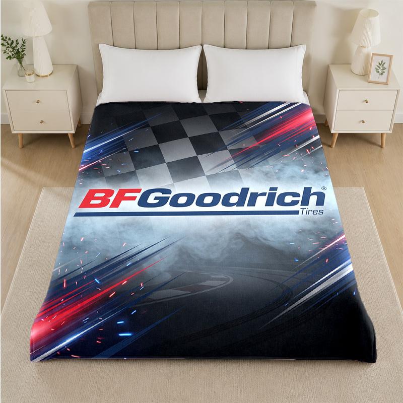 BFGoodrich Print Flannel Blanket Cozy Lightweight Plush Throw Blanket For Bed Sofa Household Use