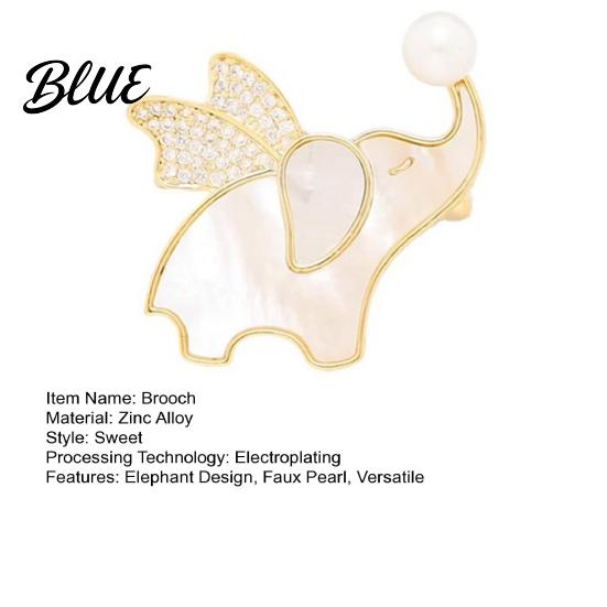 Zinc Alloy Brooch Women Flying Elephant Design Lapel Pin