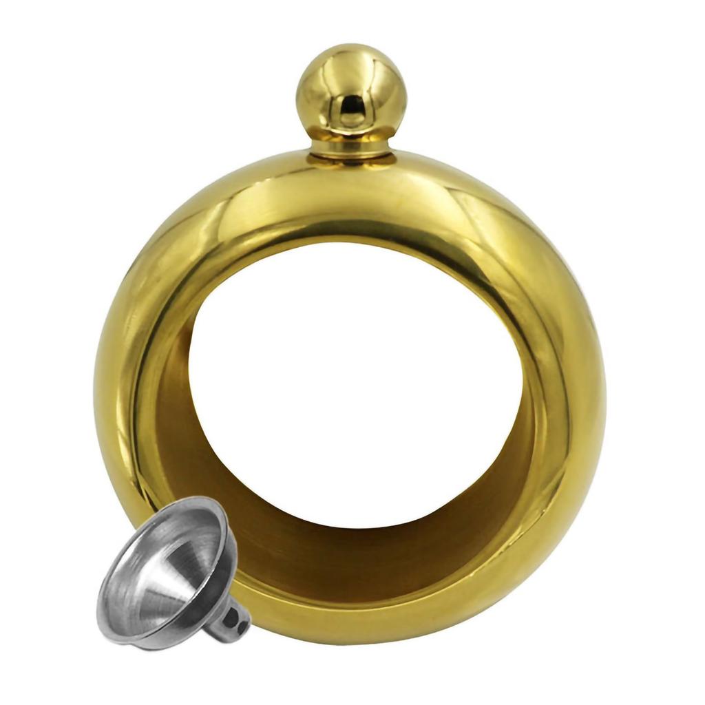 Фляжка-браслет из нержавеющей стали 304 объемом 100 мл, набор из креативного браслета на 3,5 унции с воронкой для вина, виски, алкоголя, коктейлей