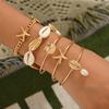 Women All Match Ocean Series Shell Starfish Bracelet Cuff