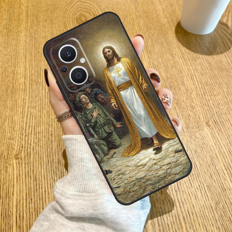 Чехол God Jesus Funda для OPPO Reno 10 11 12 13 14 Pro 14F 13F 12F 11F 7 8 Lite Чехол OPPO Find X5 X8 X9 Pro