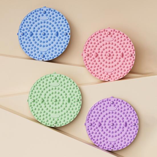 Круглый массажер для ног, снятие боли в ногах, расслабление мышц, рефлексотерапия стоп, противоскользящий портативный акупрессурный коврик