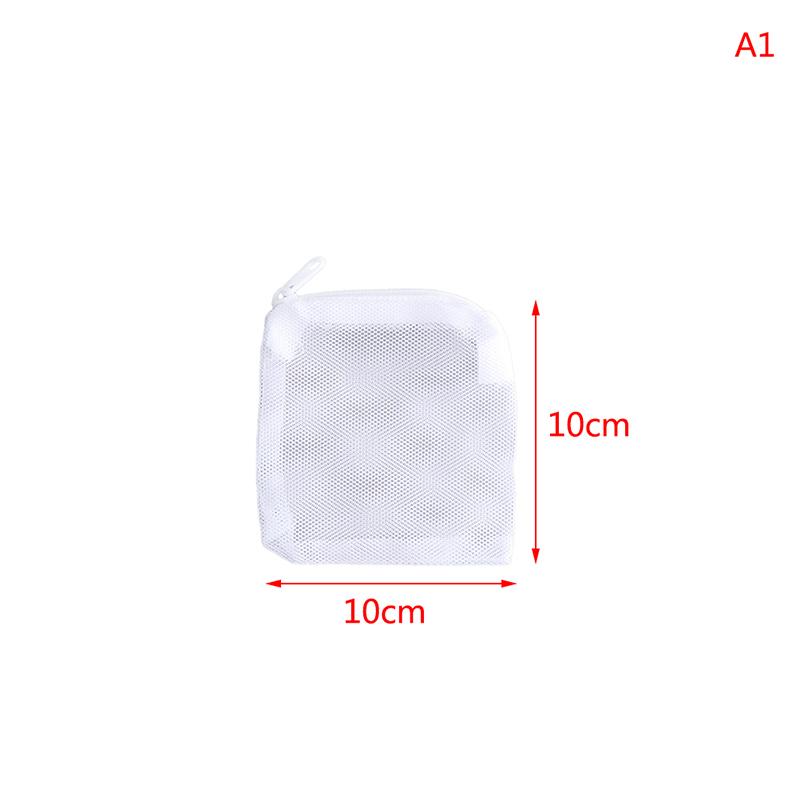 Aquarium Filter Bag Fish Tank Mesh Bag Zipper Net Pond Bio Ball Active Carbon