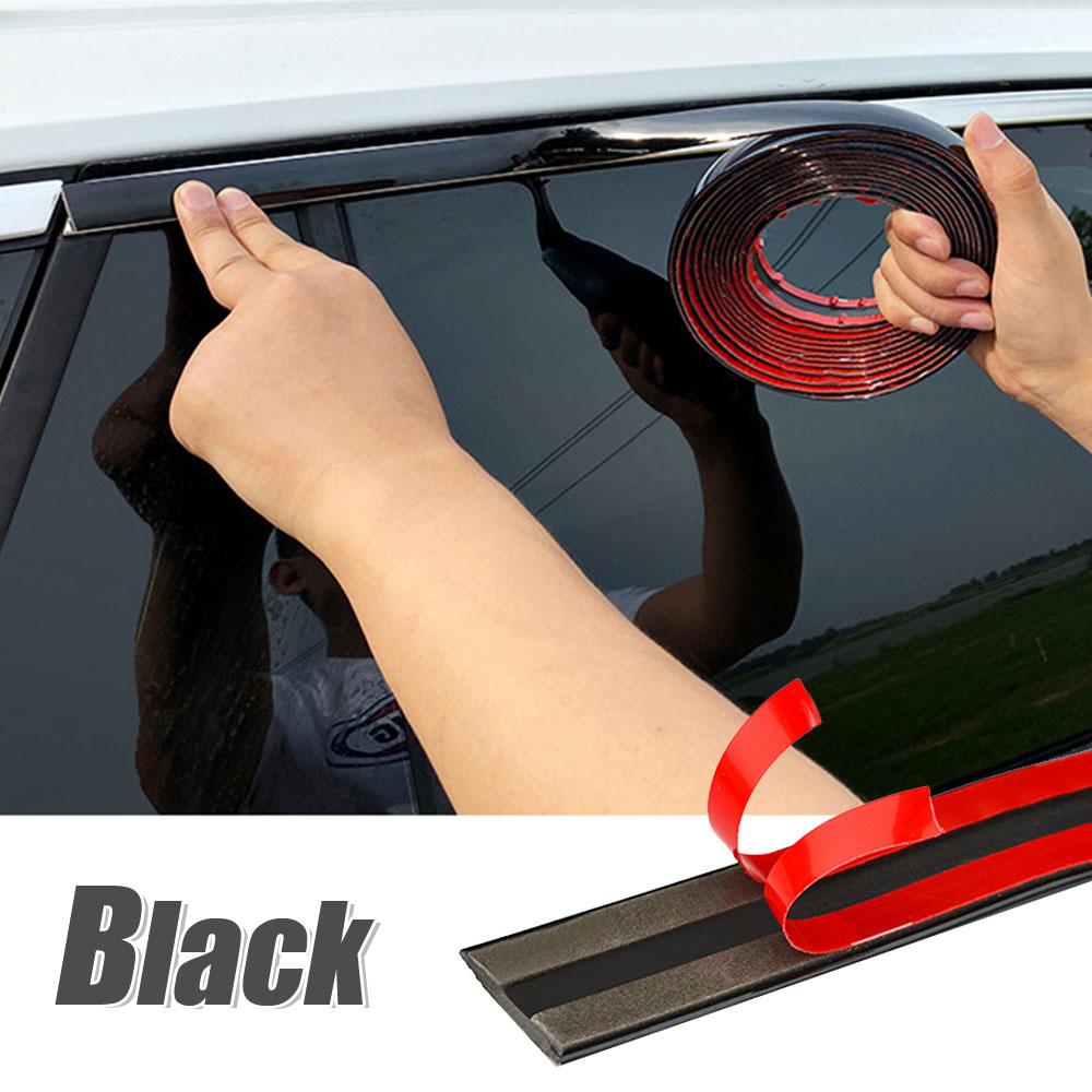 10MM Universal Car Self Adhesive Side Door Chrome Strip Styling Moulding Decoration Bumper Protector Trim Tape DIY Car