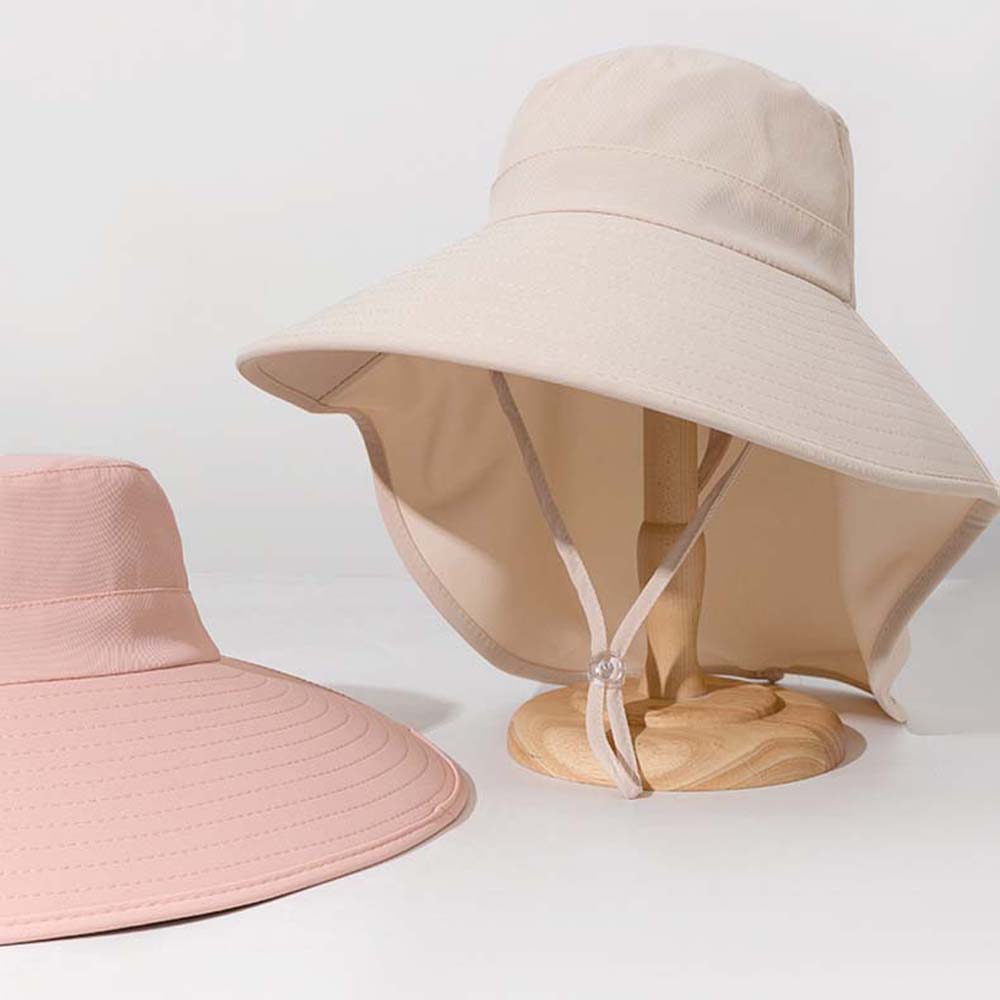 Hiking Hats Wide Brim Bucket Hat Long Wide Brim Hat with Neck Cover Panama Fishing Cap Travel