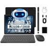 Tablet Latest Android 15 Tablet First IPS Widevine GMS 5000mAh and Packed with Accessories Wireless Protective and 10-inch [2025 Release]