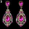 Women's Luxury Elegant Teardrop Shape Rhinestone Big Drop Dangle Earrings Gift AVE