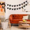 Spider Garland Thick Felt Hanging Spider Web Adjustable Distance Home Decoration Party Decor 2 Set for Haunted Mansion