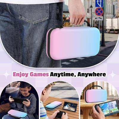 Сумка для хранения для консоли Nintendo Switch, Чехол для переноски для Switch OLED с 20 картриджами для игр, Защитная жесткая оболочка, Сумка для хранения