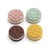 Colorful Round Cookies Flat Back Resin Cabochon Figurine Stone Embellishments Applique DIY Wedding Scrapbook Craft