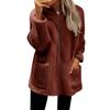 Women's Zip Up Hoodies Oversized Fleece Long Pullover Hooded Sweatshirts Casual Long Sleeve Fall Hoodie Jacket