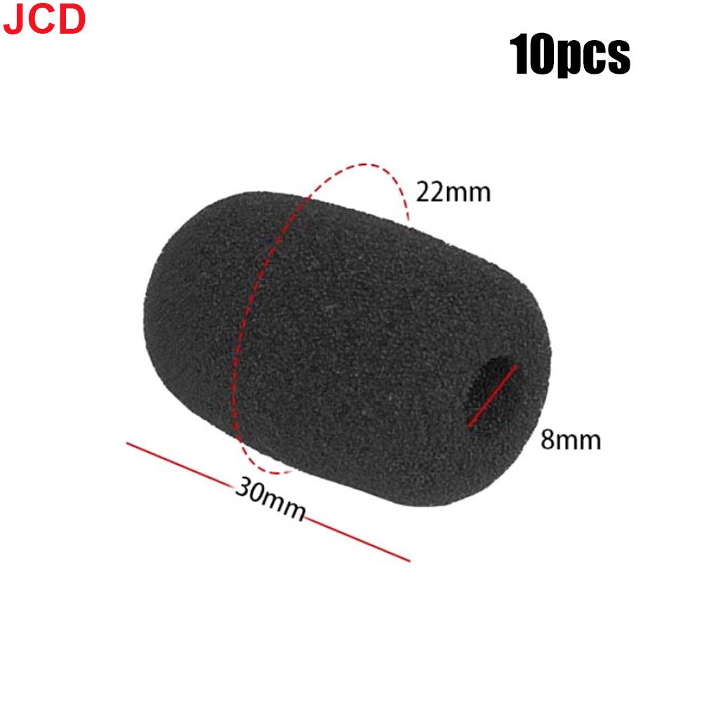 JCD 10 шт. Мини-микрофонные поролоновые чехлы Защитные чехлы для микрофона Сменная ветрозащитная губка для гарнитуры Чехол для микрофона