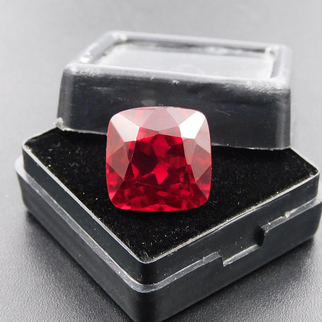 15.85 Ct Natural Red Ruby CERTIFEID Square Cushion Cut Flawless Loose Gemstone