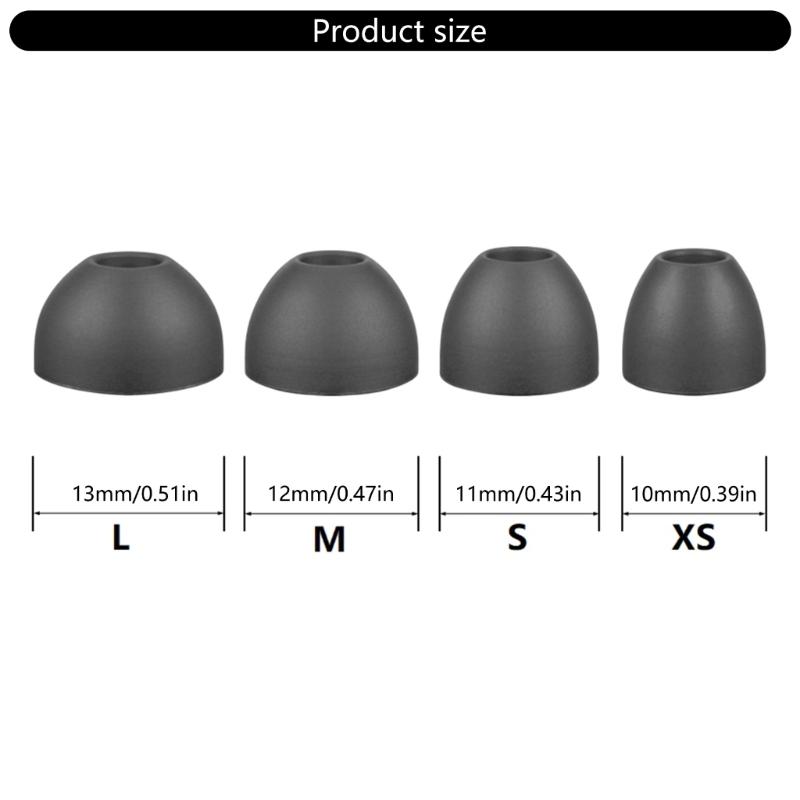 Мягкие силиконовые насадки для наушников-вкладышей, надежные и долговечные, 4 размера, 8 шт.