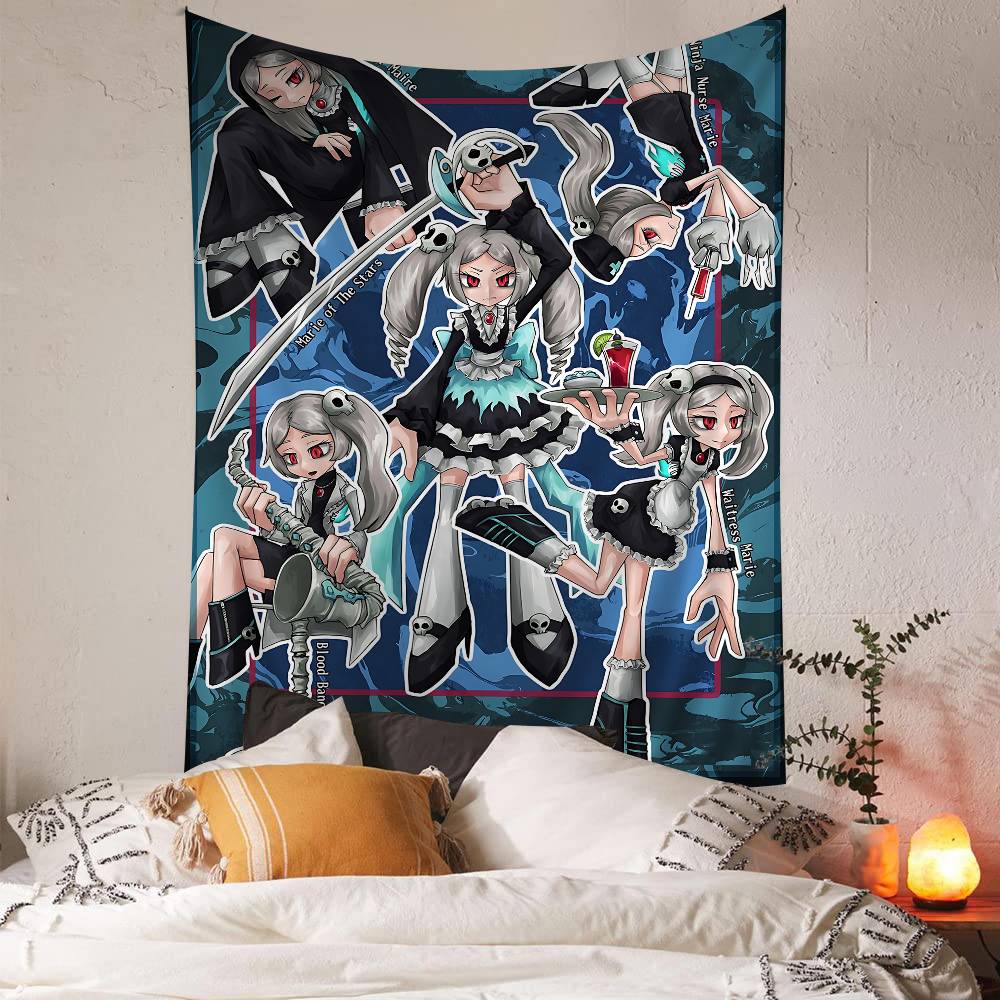 Игровой MMarie SkullGirls DIY Настенный Гобелен для Гостиной Дома Комнаты в Общежитии Декор Настенное Искусство Декор