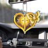 Golden Butterfly Acrylic Car Hanging Ornament Perfect for Parties Birthdays Christmas Home Car Decorations