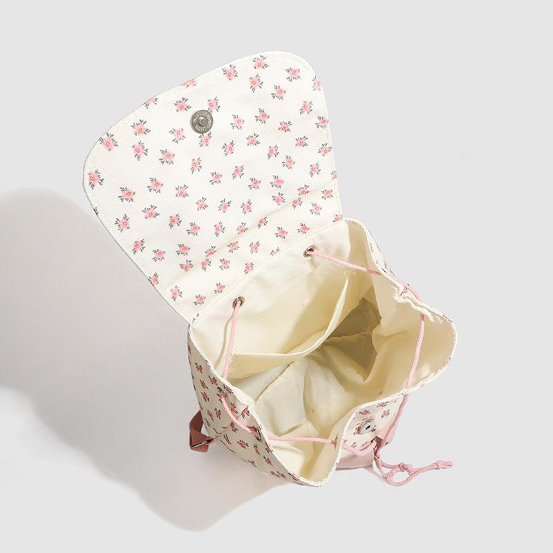 Цветочный холст небольшой свежий рюкзак ранняя весна большая вместимость кампус студент колледжа небольшой школьный портфель