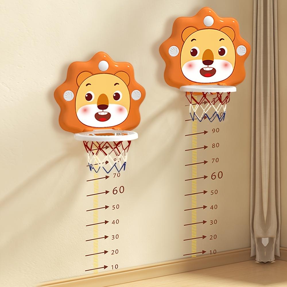 Youngsters' Cartoon Animal Basketball Hoop Set with Mini Balls & Pump - Wall-Mounted, Indoor/Outdoor Playset for Boys & Girls Ages 3+