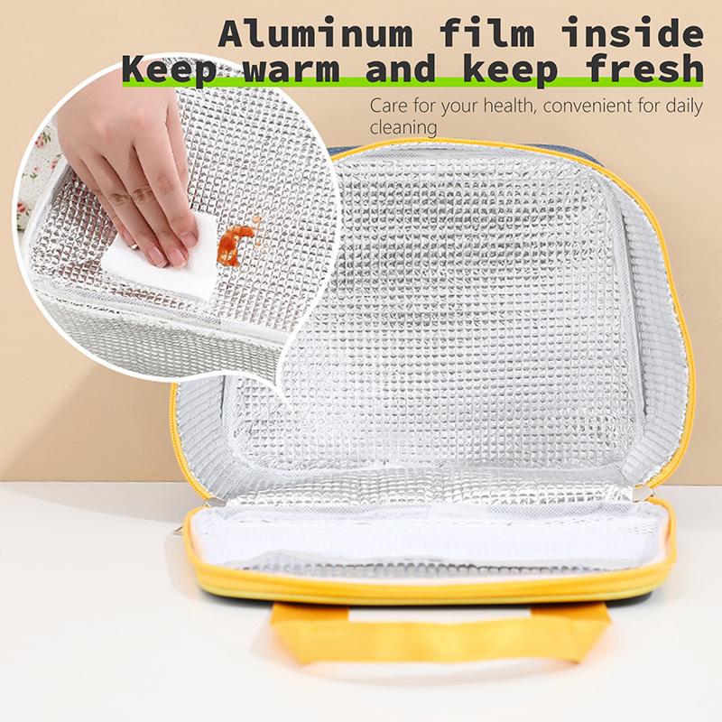 Портативная сумка для ланча с термоизоляцией, сумка-холодильник для ланча, сумка-тоут, студенческая изоляционная сумка CDN