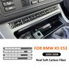 Для BMW X5 E53 2000-2006 Углеродное волокно Автомобильные аксессуары Кнопки управления подогревом и вентиляцией сидений Декоративная накладка Панель Декор Наклейка