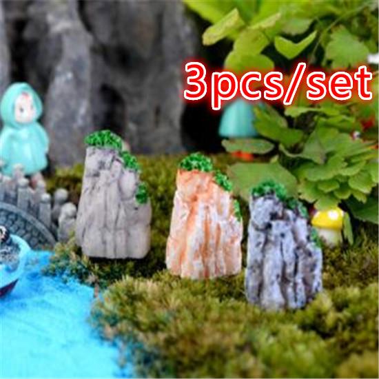 Садовые украшения 3 шт./компл. мини-горные миниатюрные игрушки бонсай орнамент завод
