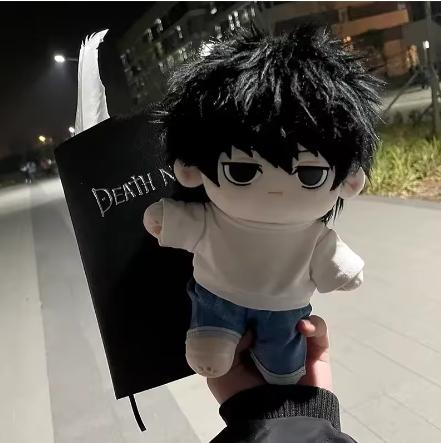 Stuffed Yagami Light 20cm Cotton Doll Toys with Cat Ears Cute Plush Puppet Animation Death Kira Gift Dolls for Kids Adults