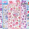 Милые 3D рельефные наклейки серии Sanrio Эстетичные декоративные наклейки Кавайи Синнаморолл Моя Мелоди Куроми Мультяшная наклейка-пузырь Игрушка