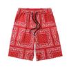 Men Shorts Drawstring Waist Casual Printed Regular Style Shorts with Pockets Wide Leg Outdoor Shorts
