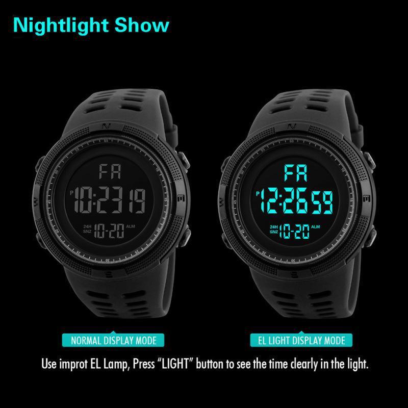 Trendy Unisex Waterproof Alarm Clock High Quality Women Multifunction Watches Digital LED Watch Chrono Outdoor 5Bar Men Military Sport