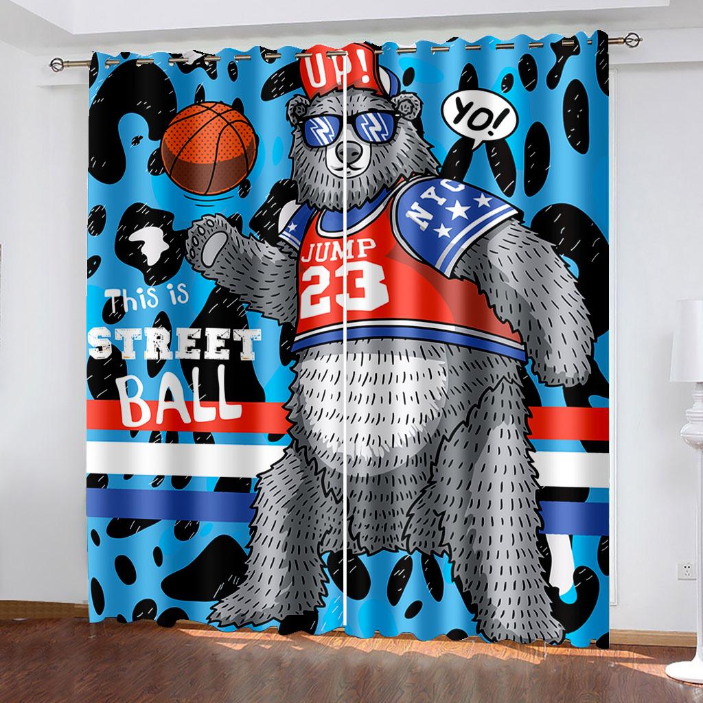 Детские любимые милые солнцезащитные шторы серии «Мир животных», 2 предмета, украшение для дома для гостиной, спальни