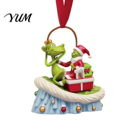Acrylic Hanging Charms for Backpack Green Elf Christmas Ornament, Flat Tree Pendant Ornaments Car Mirror Backpack, Festive Holiday Decorations