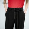 Edition Women's Tie-up Acetate Straight Casual Pants