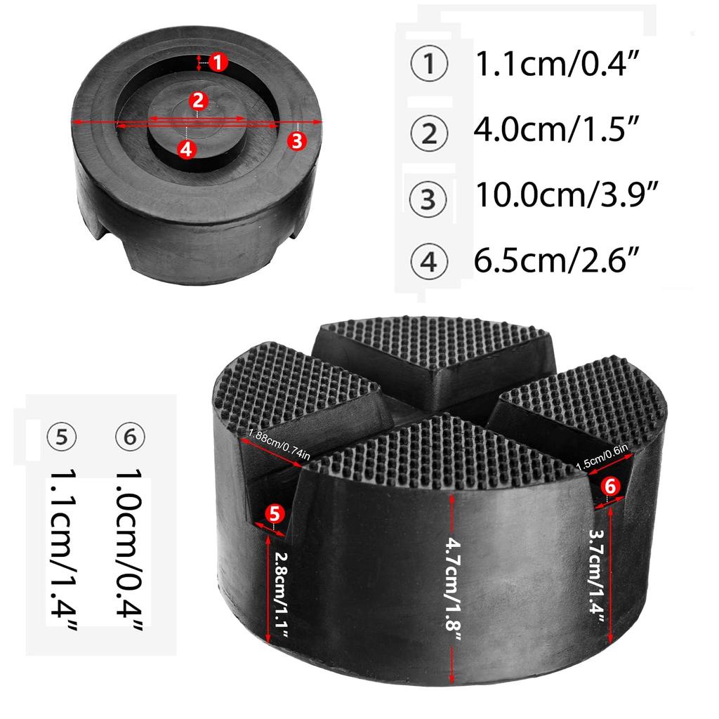 Universal Jack Pad Floor Support Lifting Jack Equipment Jack Rubber Pad