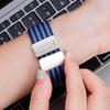 Подходит для Apple Watch с магнитной застежкой из плетёного нейлона, четырехполосный двухцветный нейлоновый ремешок для часов