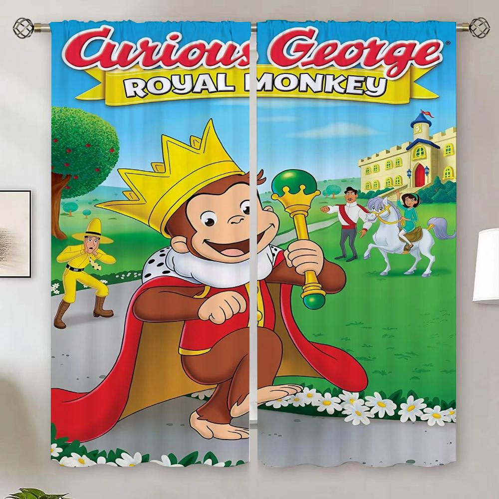 Curious George Window Blinds Blind Shade Curtain for Quarto Curtains for Kitchen Tulle in Kitchen Blackout Curtain 100% Shades