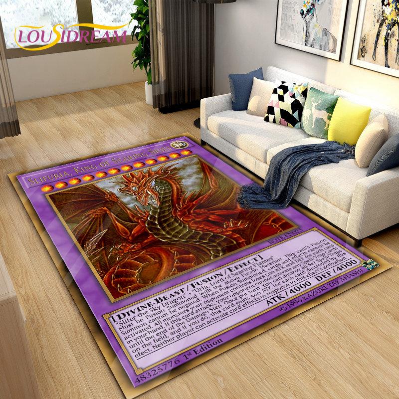 Yu-Gi-Oh MONSTER CARD Большой ковер в стиле аниме, ковер для гостиной, спальни, дивана, коврик для украшения, детский нескользящий напольный коврик