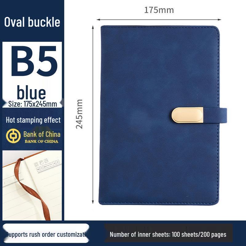 A5 Индивидуальный Логотип Утолщенный B5 Ежедневник с Пряжкой для Бизнес-Офиса