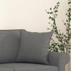 Decorative Cushions 2 pcs Dark Gray 40x40 cm Fabric
