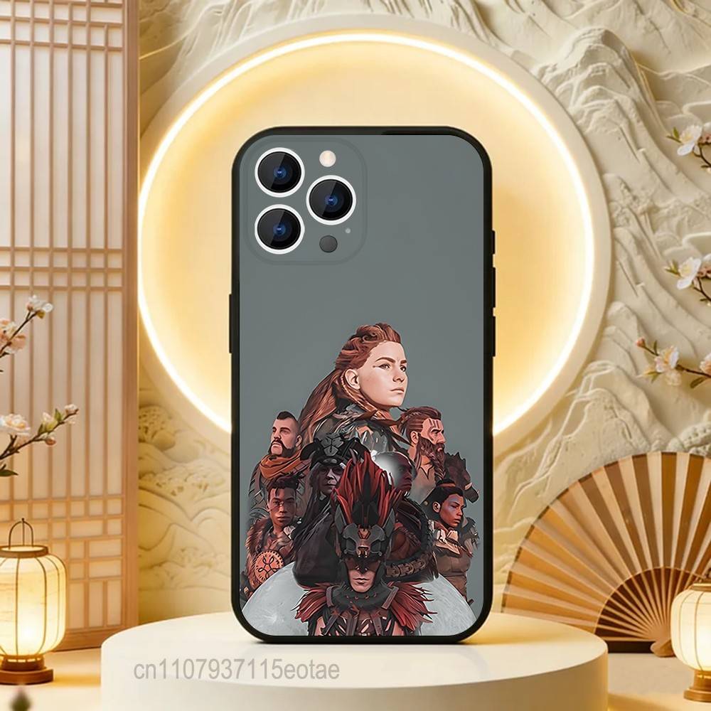 Чехол для телефона Aloy H-Horizon Z-Zero dawn Для iPhone 17,16,15,14,13,12,11,Pro,Max,Plus,E,Air,Mini Защитный Черный Чехол