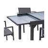 Salon de jardin Ensemble Modulo T 4 / 8 + F 4 + C 4 Full Verre Gris Anthracite Wilsa Garden