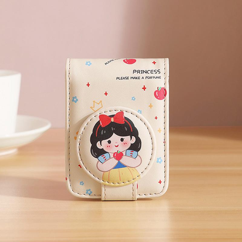 Cute With Mirror Lipstick Bag Pu Leather Mini Lipstick Protective Cover Cartoon Portable Lightweight Lipstick Pouch Gifts