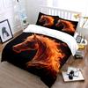 Fiery Horse Abstract Art Bedding Duvet Cover Set  (1*Duvet Cover 2*Pillowcases, without duvet insert)