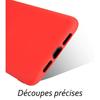 Coque de protection - Toproduits® - Samsung Galaxy A21S - Verre trempé - Rouge - Bords noirs courbés