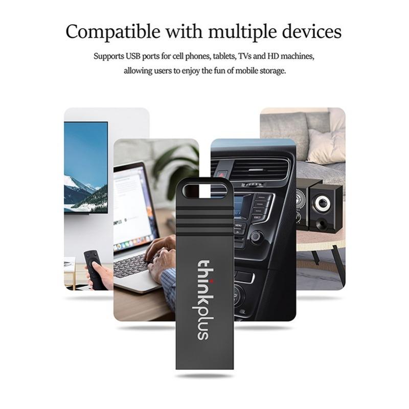 Портативный металлический USB-флеш-накопитель, ударопрочный диск thinkplus u usb2.0 u Lenovo 8 ГБ/16 ГБ/32 ГБ/64 ГБ небольшого размера MU221