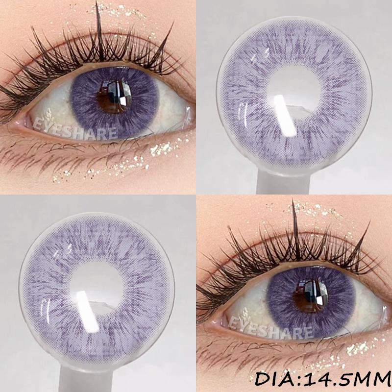 Eyeshare 2pcs Blue Natural Color Contact Lenses for Eyes Brown Lenses Colorcon Korean Lenses Yearly Beauty Brown Eye Contacts