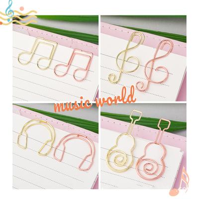 50 шт. Мини-скрепки для бумаги в форме ноты для дома, офиса, заметок, канцелярские скрепки, зажим для папок
