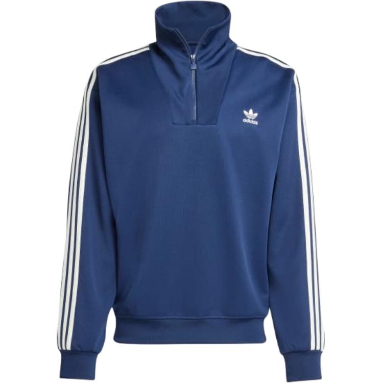 adidas Оригинальный пуловер Adicolor Comfortable Striped Sweatshirt Мужские толстовки Night-Indigo IZ4805