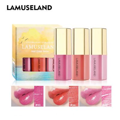 3 шт./компл. серия Gold Coast, бархатный блеск для губ, увлажняющая жидкая помада для губ, макияж