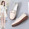 Женские мокасины, кожаная обувь, удобная обувь на плоской подошве для вождения, повседневные лоферы для медсестер, прогулочная минималистичная летняя обувь для беременных для девочек